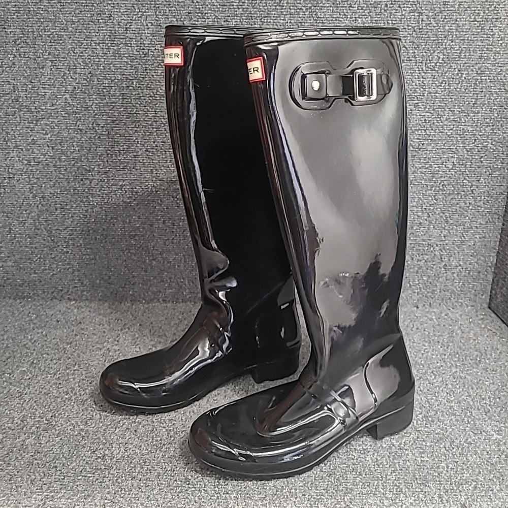 Hunter Original Gloss Tall Rain Boot Women Size 8/ EU 39
